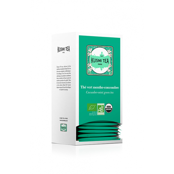 Thé vert à la menthe Kusmi Tea - Boîte de 25 sachets