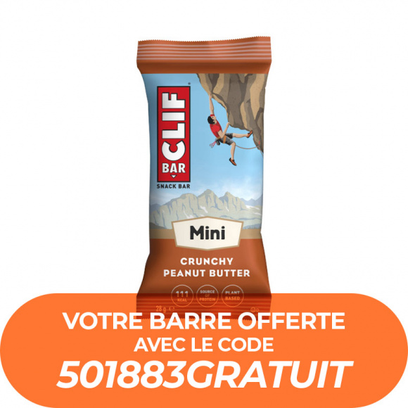 CLIF BAR - BARRE MINI BEURRE DE CACAHUETE CROQUANT 28G x 1 ECHANTILLON