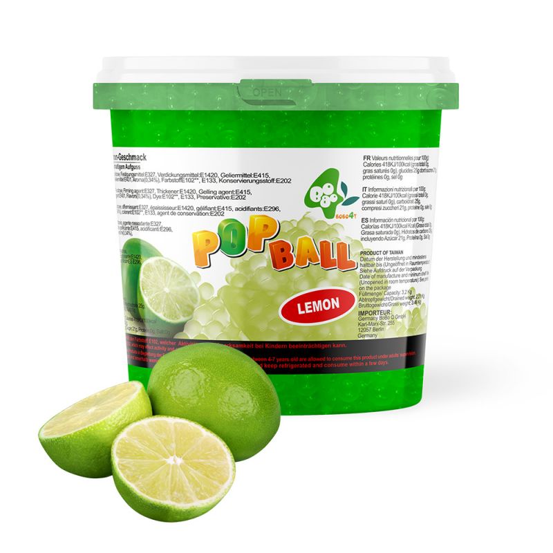 Perles de fruit Citron Vert Bubble tea - Sinigalia (Pot 3,4kg)