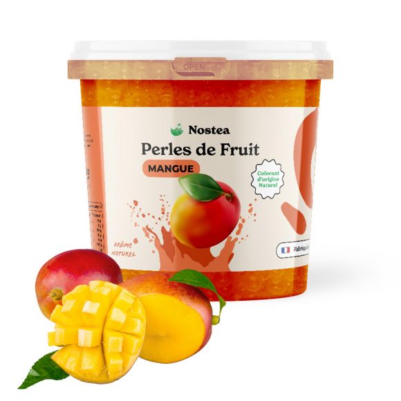 NOSTEA - PERLES DE FRUIT SAVEUR MANGUE COLORANTS NATURELS SEAU 3.2KG