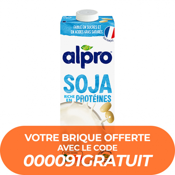 ALPRO - BOISSON VEGETALE SOJA BRIQUE 1L x8