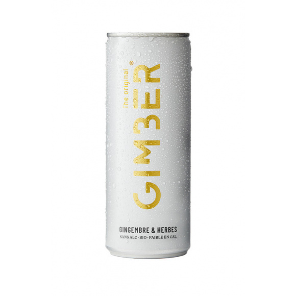 GIMBER - BOISSON PETILLANTE AU GINGEMBRE CANETTE 250ML x12 BIO