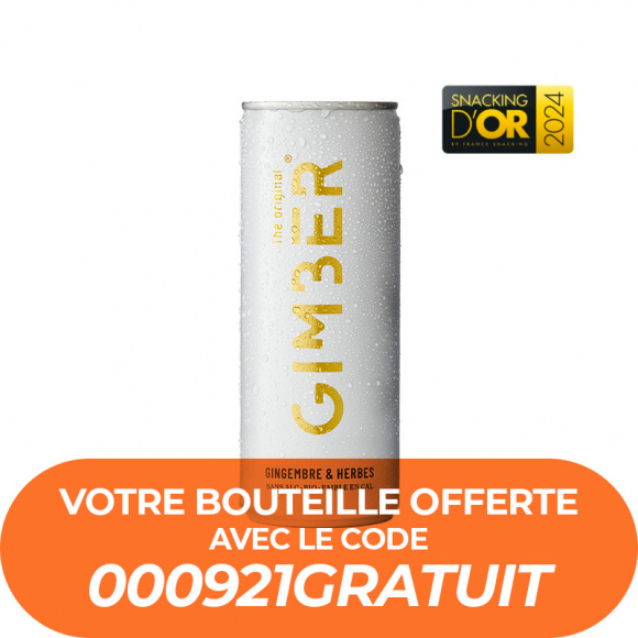 GIMBER - BOISSON PETILLANTE AU GINGEMBRE CANETTE 250ML ECHANTILLON x1 BIO