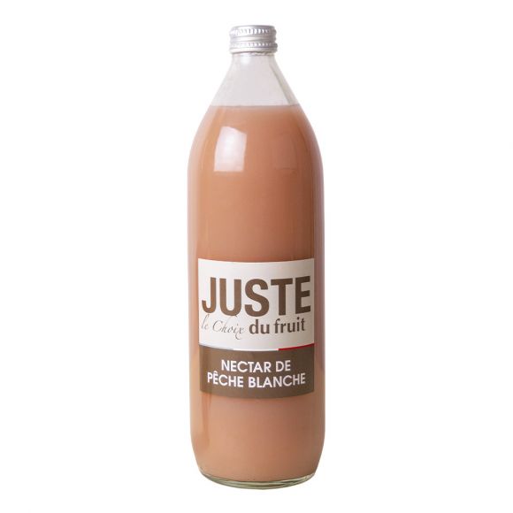 JUSTE LE CHOIX DU FRUIT - NECTAR PECHE BLANCHE BOUTEILLE VERRE 1L x6