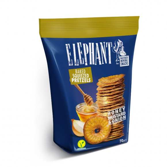 ELEPHANT - BRETZELS MIEL MOUTARDE SACHET 70G x20