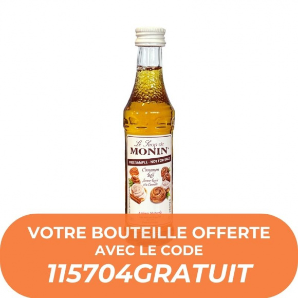 MONIN - SIROP CINNAMON ROLL MIGNONETTE VERRE 50ML ECHANTILLON x1