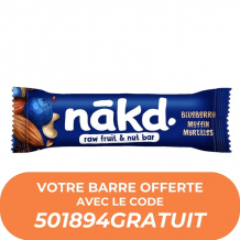 NAKD - BARRE VEGAN BLUEBERRY MUFFIN 35G x18