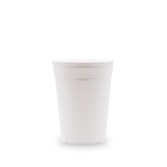 OKOCUP - GOBELET REUTILISABLE EN PP BLANC 11OZ-320ML Ø80MM x1