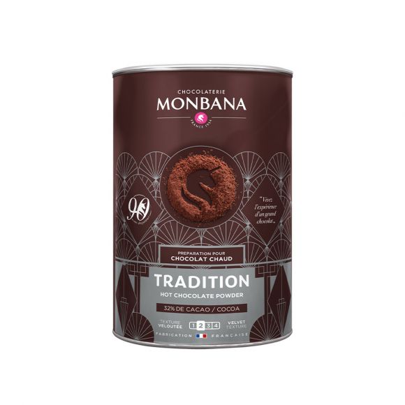 MONBANA - TRADITION SALON DE THE CHOCOLAT EN POUDRE 32% CACAO BOITE 1KG