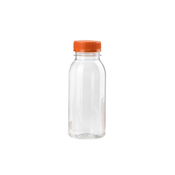 BOUTEILLE VIDE PET RONDE BOUCHON ORANGE 330ML x220