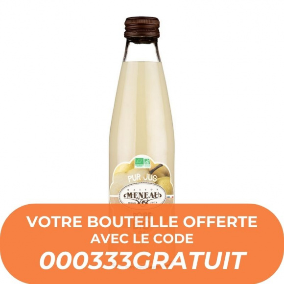 MENEAU - PUR JUS POIRE BOUTEILLE VERRE 250ML ECHANTILLON x1 BIO