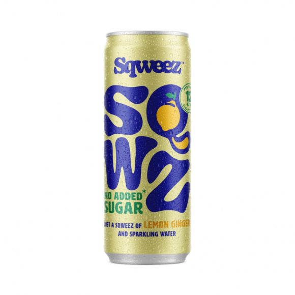 SQWEEZ - BOISSON PETILLANTE CITRON GINGEMBRE CANETTE ALU 250ML x12