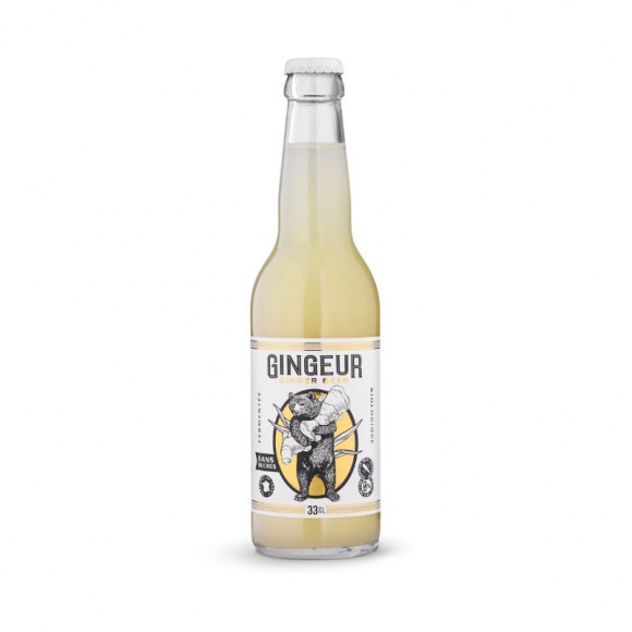 GINGEUR - GINGER BEER SANS SUCRES BOUTEILLE VERRE 330ML x12 BIO