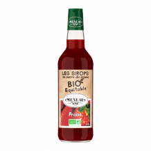 sirop fraise bouteille verre