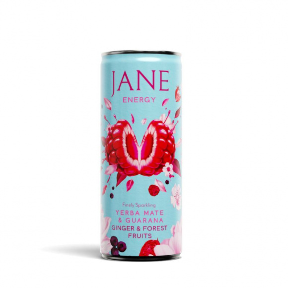 JANE - ENERGY BOISSON PETILLANTE GINGEMBRE FRUITS ROUGES CANETTE 250ML x24