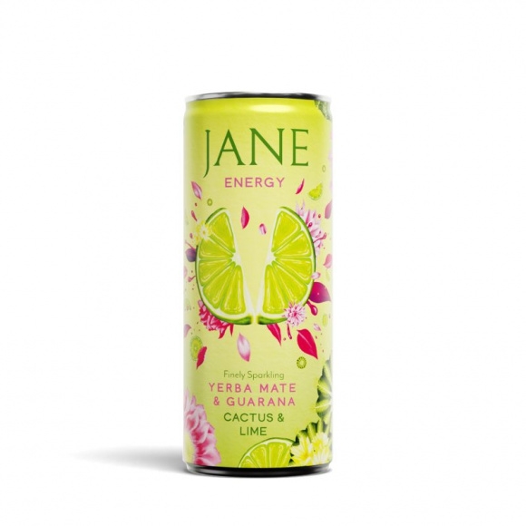 JANE - ENERGY BOISSON PETILLANTE CACTUS CITRON VERT CANETTE 250ML x24