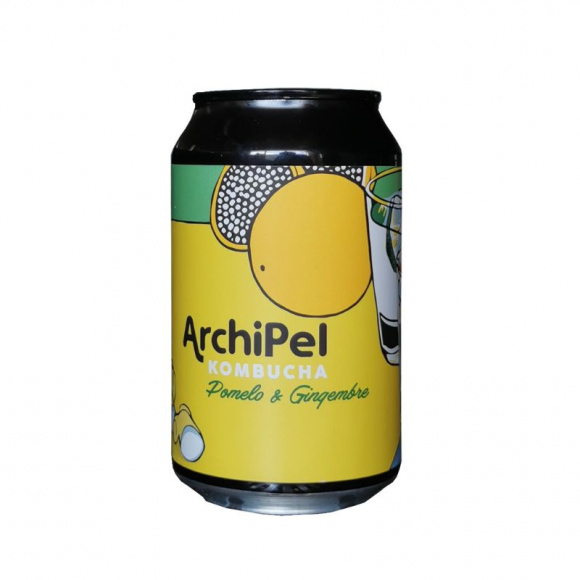 ARCHIPEL - KOMBUCHA POMELO GINGEMBRE CANETTE 330ML x24 BIO