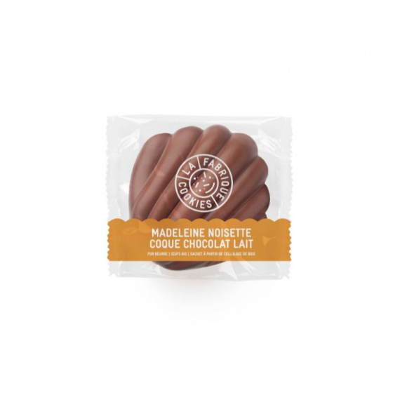 LA FABRIQUE COOKIES - MADELEINE NOISETTE COQUE CHOCOLAT LAIT 60G x12