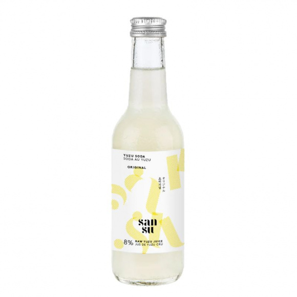 SANSU - SODA AU CITRON YUZU ORIGINAL BOUTEILLE VERRE 250ML x12