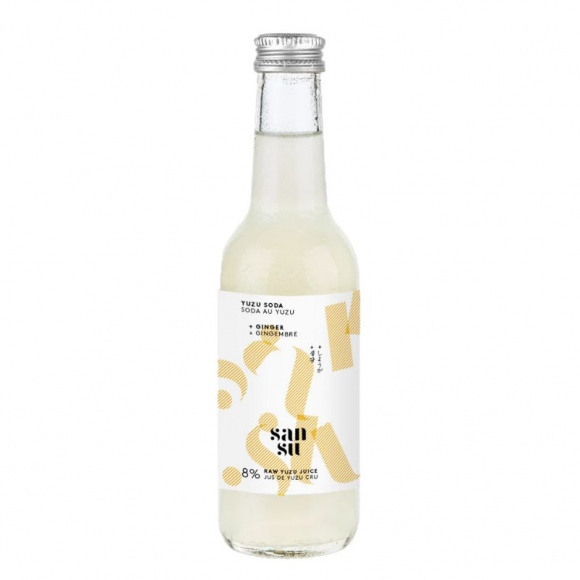 SANSU - SODA AU CITRON YUZU ET GINGEMBRE BOUTEILLE VERRE 250ML x12