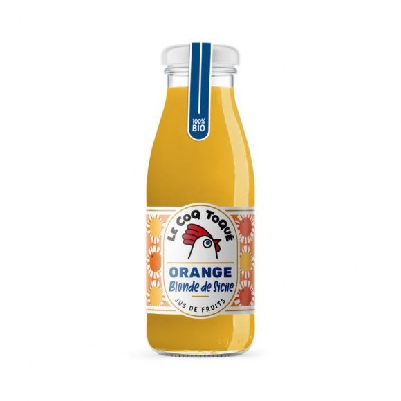 LE COQ TOQUE - JUS D'ORANGE BLONDE BOUTEILLE VERRE 250ML x12 BIO