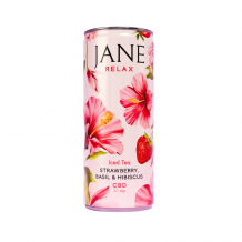 JANE - THE VERT HIBISCUS FRAISE BASILIC CBD 35MG CANETTE 250ML x24