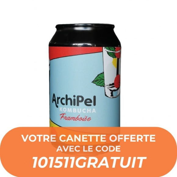 ARCHIPEL - KOMBUCHA FRAMBOISE CANETTE 330ML x24 BIO