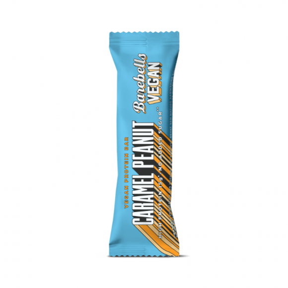 BAREBELLS - VEGAN PROTEIN BARRES CARAMEL PEANUT 55G x12