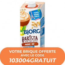 BJORG - BARISTA BOISSON VEGETALE AVOINE ECHANTILLON BRIQUE 1L x1 BIO