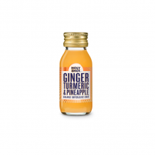 HOLYSHOT - SHOT JUS GINGER TURMERIC PINEAPPLE BOUTEILLE VERRE 60ML x12 BIO